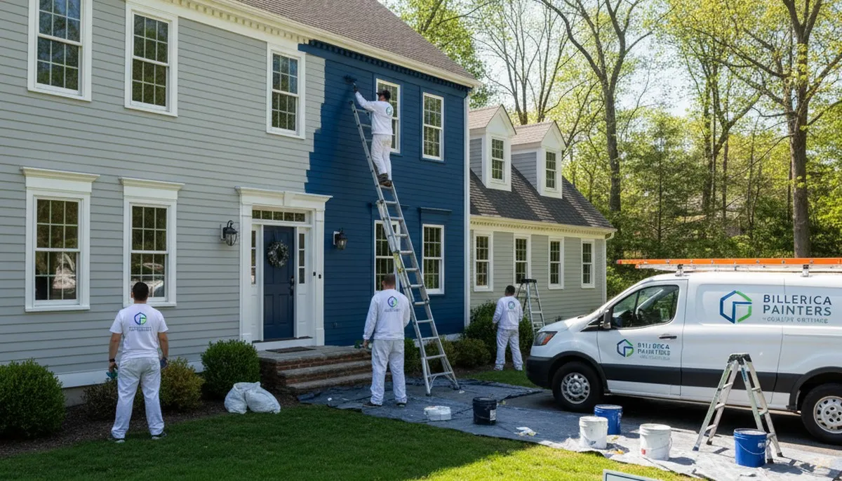 Professional house painters in Burlington MA providing expert home exterior painting services