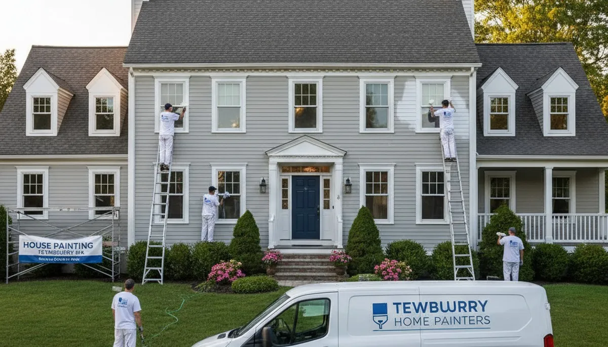 Professional house painters in Burlington MA providing expert residential exterior painting services